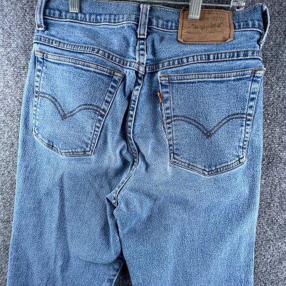 VTG Levi’s Orange Tab Women Size 10 Med Cotton Spandex Denim Jeans Slim Tapered - Picture 1 of 16